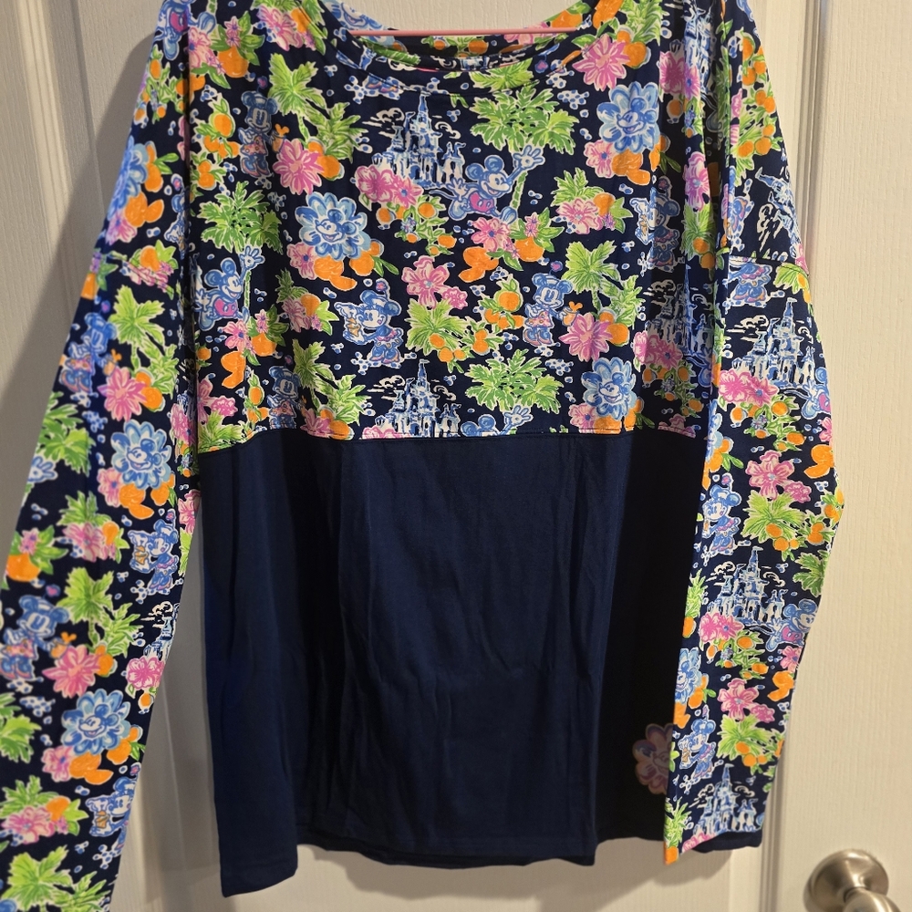 Lilly Pulitzer Loves Disney NWT Finn Top Size Large Mickey Minnie